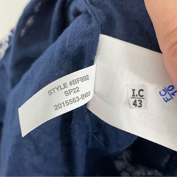 J.Crew Floral Printed Flutter-Sleeve Mini Dress Size 00 Navy White Yellow - Picture 9 of 9